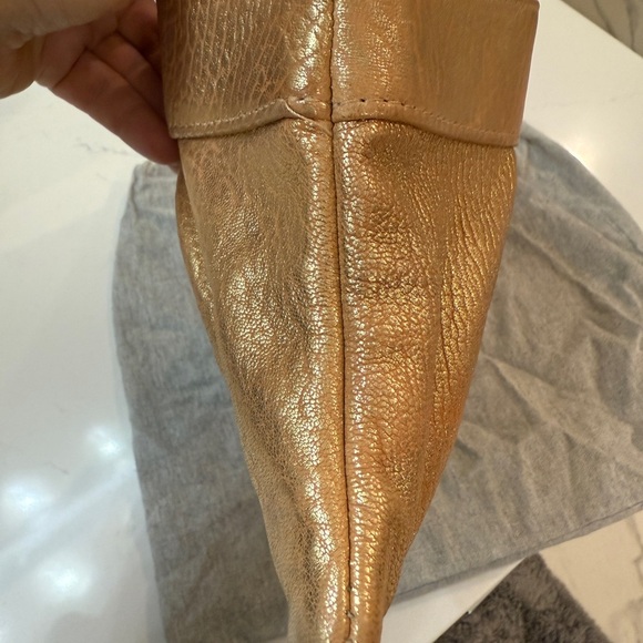 Lauren Merkin Metallic Gold Evening Bag - Picture 5 of 7